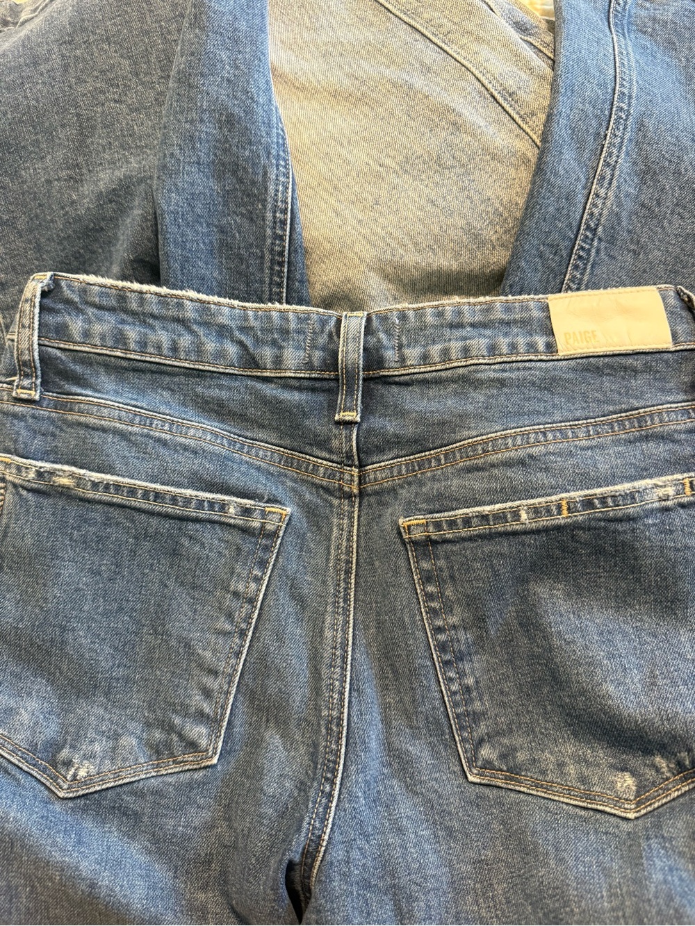 PAIGE Wide Leg High-Rise Blue Women's Jeans - Picture 9 of 13